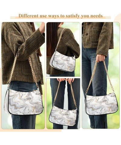 Shoulder Bags for Women Colorful Marble Texture Hobo Tote Handbag Small Clutch Purse with Zipper Closure Multi08 $17.97 Shoul...