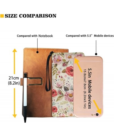 Blue Butterfly Pattern Zip Around Women Wallet with Coin Pockets, with Wristlet Clutch Phone Bags Travel Purse Cartoon Flower...