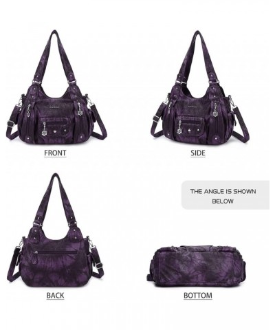 Womens Purses and Handbags PU Leather Shoulder Bag Fashion Hobo Bags for Girls D.purple $20.13 Totes