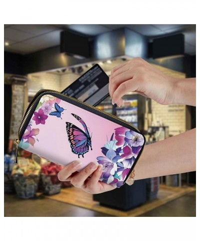 Large Capacity Wallet Zip Around Leather Wallet for Women Men Phone Holder Clutch Travel Purse Multifunctional Wallet with De...