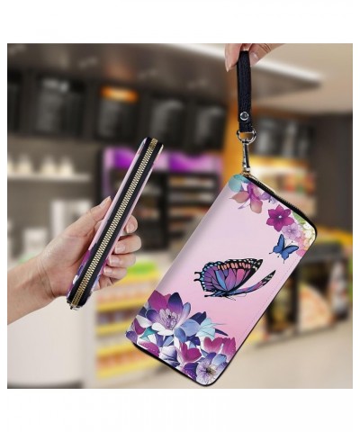 Large Capacity Wallet Zip Around Leather Wallet for Women Men Phone Holder Clutch Travel Purse Multifunctional Wallet with De...