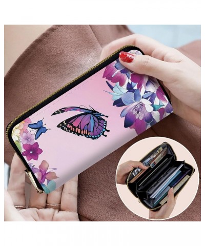 Large Capacity Wallet Zip Around Leather Wallet for Women Men Phone Holder Clutch Travel Purse Multifunctional Wallet with De...