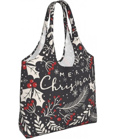 Merry Christmas Single Shoulder Commuter Canvas Tote Bags For Women And Men 24 Merry Christmas $10.55 Totes