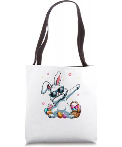 Dabbing Bunny Rabbit Happy Easter Tote Bag $12.90 Totes