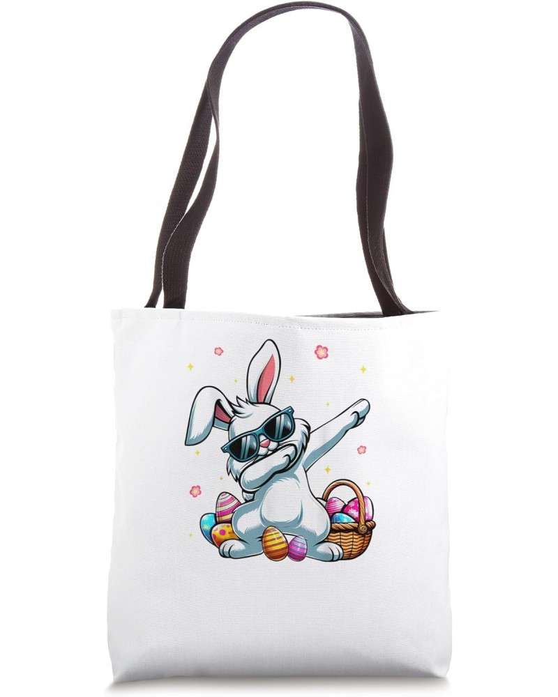 Dabbing Bunny Rabbit Happy Easter Tote Bag $12.90 Totes