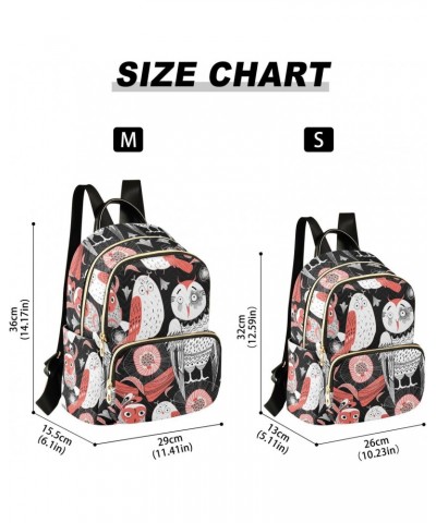 Graphic Funny Owl Fashion Backpack Purse for Women Multipurpose Casual Daypack with Multi Pockets & Secured Zipper Ladies Han...