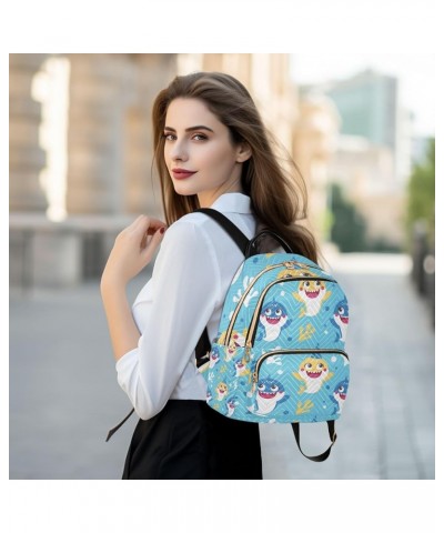 Small Backpack for Women Travel Bag Cute Baby Shark Daypack Purse Fashion Shoulder Bag Rucksack Small A526 $10.92 Backpacks