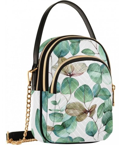 Cell Phone Purse Watercolor Green Dark Leaves Crossbody Handbag Durable Shoulder Bag Sturdy Travel Pouch Compact Chic Bag for...