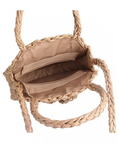 Women Woven Round Rattan Mini Straw Bag Beach Circle Handbag Summer Handmade Retro Knitted Messenger Bags Mini $20.67 Shoulde...