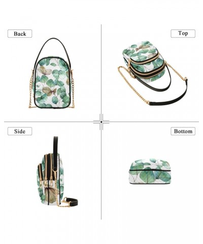 Cell Phone Purse Watercolor Green Dark Leaves Crossbody Handbag Durable Shoulder Bag Sturdy Travel Pouch Compact Chic Bag for...