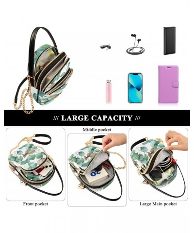 Cell Phone Purse Watercolor Green Dark Leaves Crossbody Handbag Durable Shoulder Bag Sturdy Travel Pouch Compact Chic Bag for...