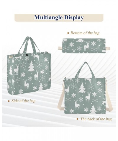 Totes Purse for Women Winter Graphic Christmas Trees Beach Handbag Cute Gifts for Women Large Bag Satchels Christmas Reindeer...