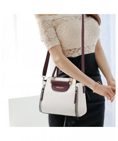 Handbag Women Bag Versatile PU Leather Crossbody Bag Single Shoulder Bag Leather Man Bags Shoulder Watermelon Red $11.39 Shou...