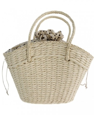 Women Summer Beach handbag Handmade Straw Tote Bag for Vacation Picnic Daily Beige $17.34 Totes