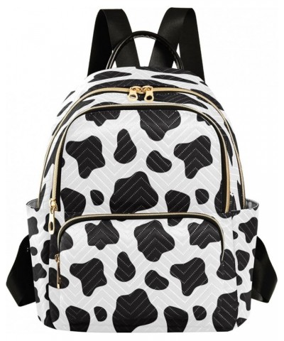 Black and White Cow Print Fashion Backpack Purse Ladies Fashion Rucksack Travel Shoulder Bag Casual Daily Backpack Small $21....