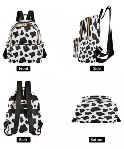 Black and White Cow Print Fashion Backpack Purse Ladies Fashion Rucksack Travel Shoulder Bag Casual Daily Backpack Small $21....