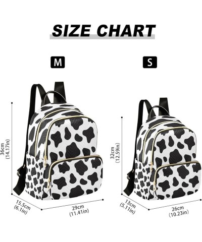 Black and White Cow Print Fashion Backpack Purse Ladies Fashion Rucksack Travel Shoulder Bag Casual Daily Backpack Small $21....