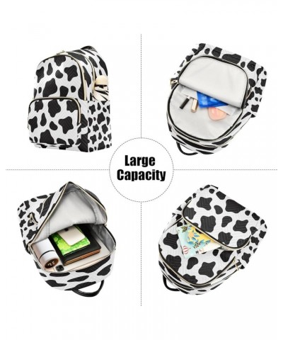 Black and White Cow Print Fashion Backpack Purse Ladies Fashion Rucksack Travel Shoulder Bag Casual Daily Backpack Small $21....