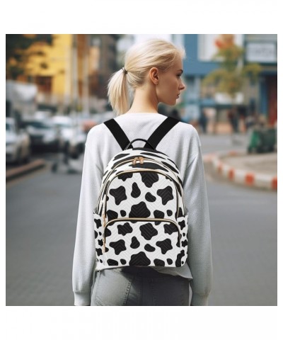 Black and White Cow Print Fashion Backpack Purse Ladies Fashion Rucksack Travel Shoulder Bag Casual Daily Backpack Small $21....