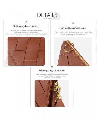 Ladies Handbag Fashion Clutch Woven Shoulder Bag Women Crossbody Bag Purse Rhombic Messenger Small Square Bag Rose Red $21.38...