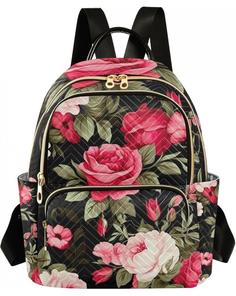 Colorful Flower of Orange and Yellow Roses Lightweight Small Backpack for Women, Women Stylish Backpack, Women's Travel Backp...