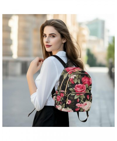 Colorful Flower of Orange and Yellow Roses Lightweight Small Backpack for Women, Women Stylish Backpack, Women's Travel Backp...