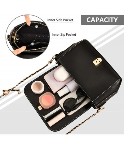 Crossbody Bags for Women Trendy Women's Black Shoulder Bag Small PU Leather Flap Cross Body Bag Handbags Pattern19 $20.08 Cro...