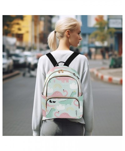 Backpack Purse for Women Valentine's Day Love Dinosaur, Mini Fashion Backpack Sweet Dino Lightweight Casual Daypack Shoulder ...