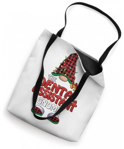 Dental Assistant Gnome Buffalo Plaid Matching Family Xmas Tote Bag $12.38 Totes