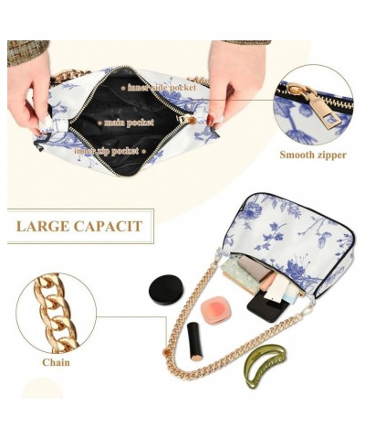 Vintage Rose Floral Women's Shoulder Handbag Under the Arm Purse Autumn Floral Pattern $15.29 Handbags