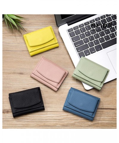 2023 New Unisex Anti-Credit Card Fraud Folding Mini Wallet, Handmade RFID Soft Leather Purse Multi Compartment Wallet navy $1...