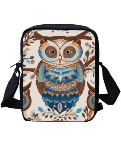 Halloween Shoulder Bag for Women Galaxy Cartoon Crossbody Sling Bag with Zipper Travel Bag Waterproof Work Sport Retro Owl Fe...