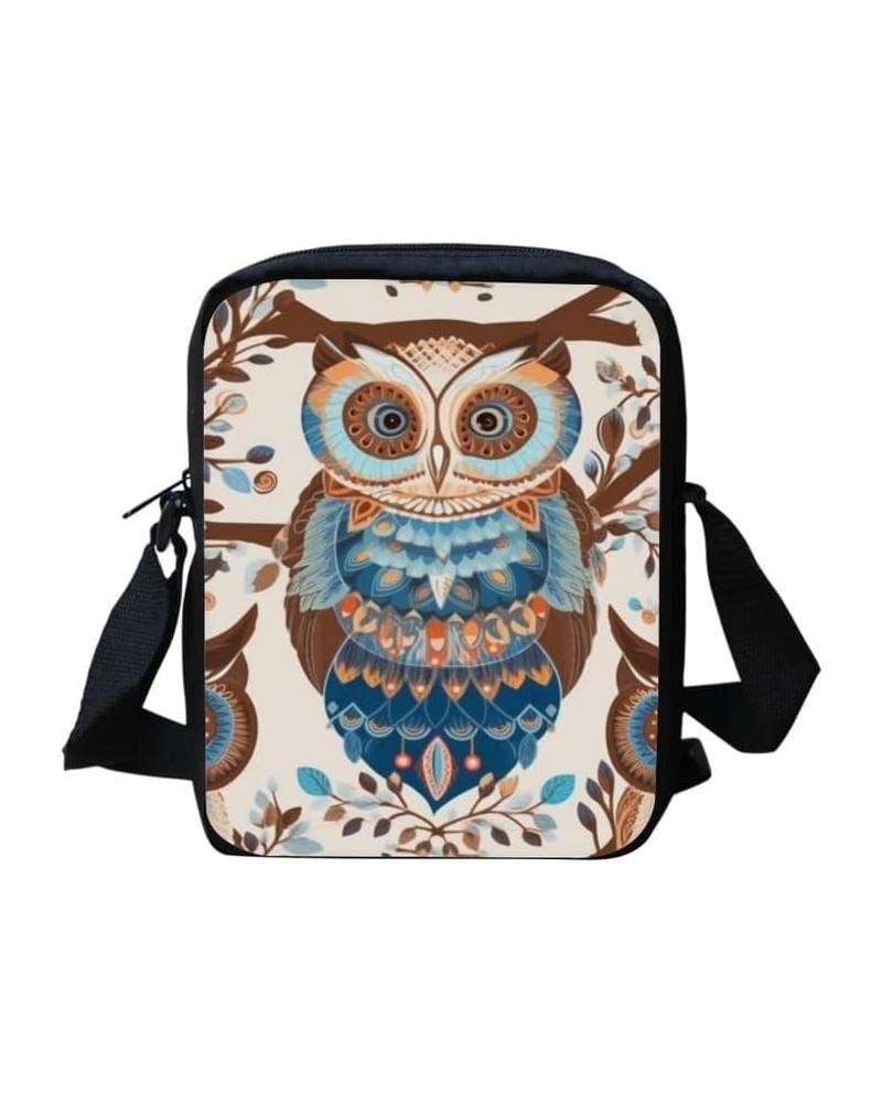 Halloween Shoulder Bag for Women Galaxy Cartoon Crossbody Sling Bag with Zipper Travel Bag Waterproof Work Sport Retro Owl Fe...