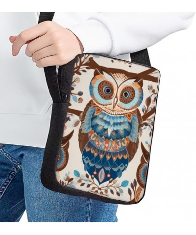 Halloween Shoulder Bag for Women Galaxy Cartoon Crossbody Sling Bag with Zipper Travel Bag Waterproof Work Sport Retro Owl Fe...