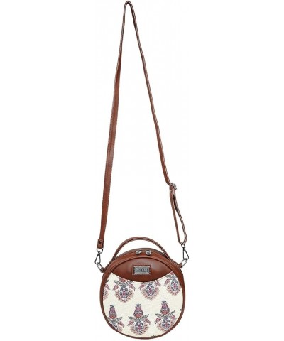 Round Sling Bag | Women Handbag | Ladies Handpurse Ajrakh Block $35.70 Handbags