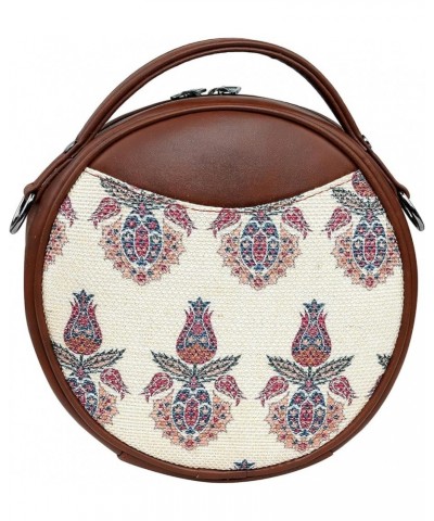 Round Sling Bag | Women Handbag | Ladies Handpurse Ajrakh Block $35.70 Handbags