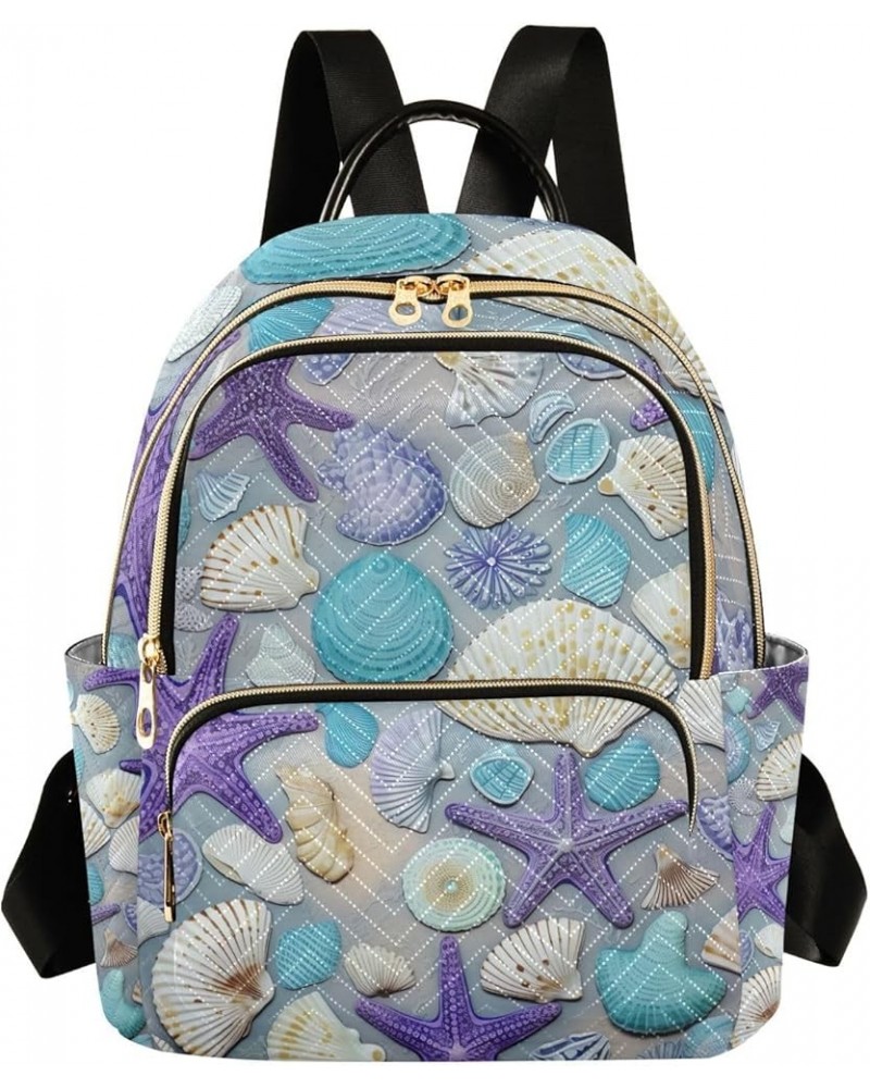 Beautiful Flower Womens Casual Daypack, Small Backpack Purse for Women, Womens Vacation Backpack, S Sea Shells-1 Medium $20.0...