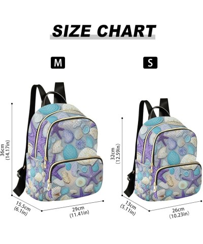 Beautiful Flower Womens Casual Daypack, Small Backpack Purse for Women, Womens Vacation Backpack, S Sea Shells-1 Medium $20.0...