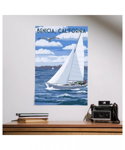 16x24 Inch Giclee Print, Benicia, California, Sloop Sailboat and Lake $19.20 Totes