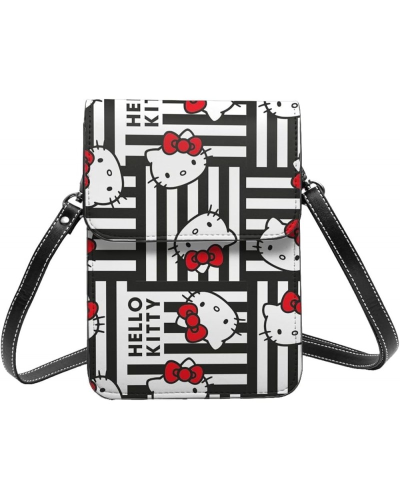 Cartoon Cat Small Crossbody Cell Phone Purse Cute Phone Bag Wallet Shoulder Bag with Credit Card Coin Pouch for Girls Women S...