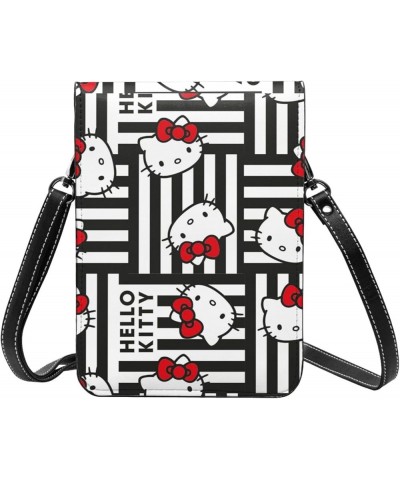 Cartoon Cat Small Crossbody Cell Phone Purse Cute Phone Bag Wallet Shoulder Bag with Credit Card Coin Pouch for Girls Women S...