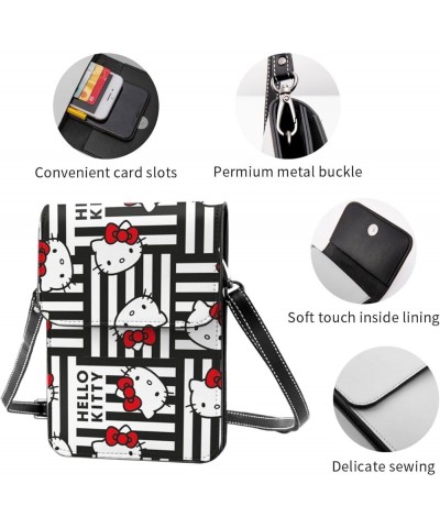 Cartoon Cat Small Crossbody Cell Phone Purse Cute Phone Bag Wallet Shoulder Bag with Credit Card Coin Pouch for Girls Women S...