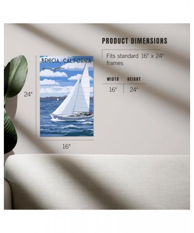 16x24 Inch Giclee Print, Benicia, California, Sloop Sailboat and Lake $19.20 Totes