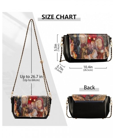 Crossbody Bags for Women Trendy Women's Black Shoulder Bag Small PU Leather Flap Cross Body Bag Handbags Pattern2 $17.62 Cros...