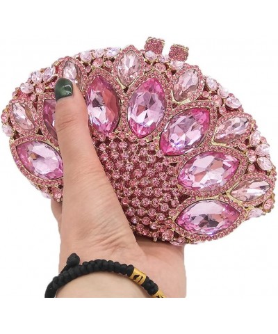 Women Peacock Clutch Crystal Evening Bags Bridal Wedding Rhinestone Handbags Cocktail Purse Pink $39.74 Evening Bags