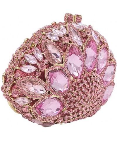 Women Peacock Clutch Crystal Evening Bags Bridal Wedding Rhinestone Handbags Cocktail Purse Pink $39.74 Evening Bags