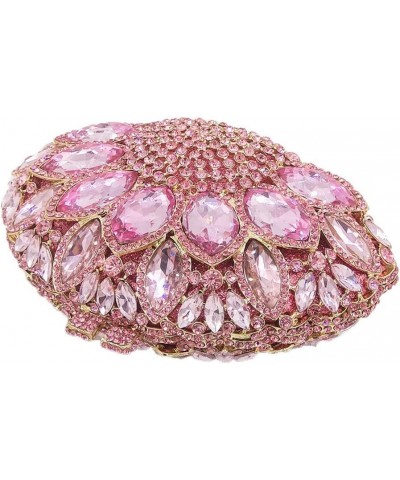 Women Peacock Clutch Crystal Evening Bags Bridal Wedding Rhinestone Handbags Cocktail Purse Pink $39.74 Evening Bags