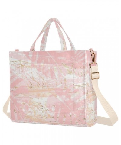 Pink Leaf Marble Gold Purses Totes Women Crossbody Handbag Women Personalized Gifts Large Capacity Totes Size M $13.20 Totes