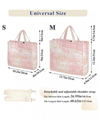 Pink Leaf Marble Gold Purses Totes Women Crossbody Handbag Women Personalized Gifts Large Capacity Totes Size M $13.20 Totes