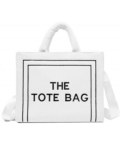 The Tote Bags for Women, Trendy Leather Tote Bags Large Top-Handle Crossbody Tote Bag Handbag for Travel Work A-white $17.55 ...